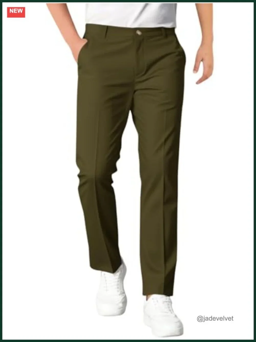 Boys Dress Pants with Pockets Elastic Waist Straight Leg Uniform Trousers